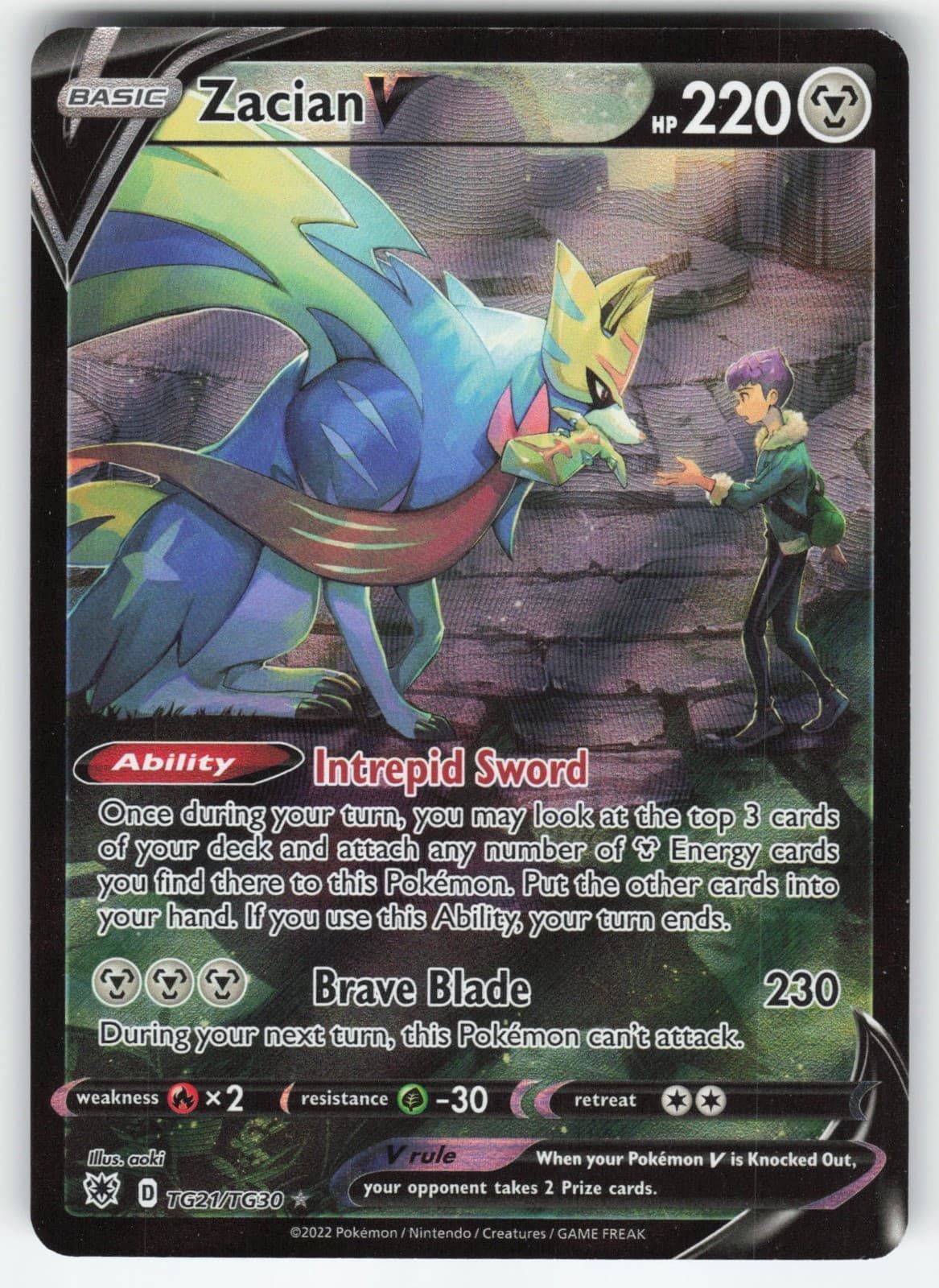 Zacian V trading card