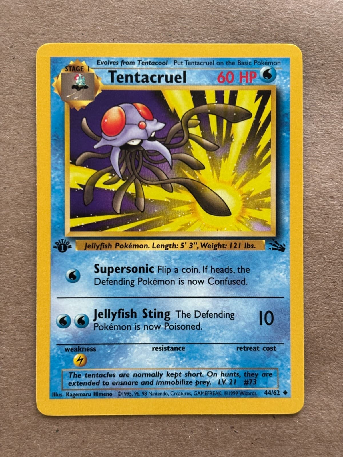 Tentacruel 1999 Pokemon Fossil