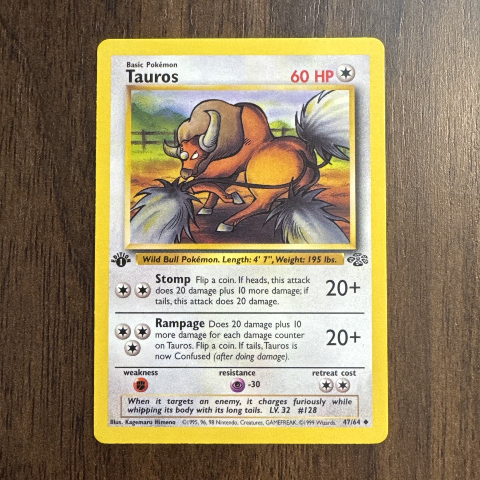 Tauros 1999 Pokemon