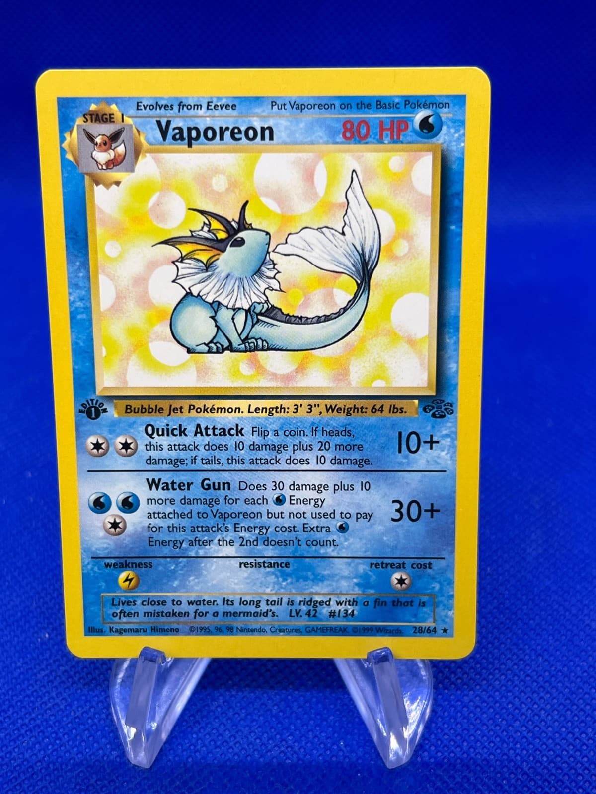 Vaporeon trading card