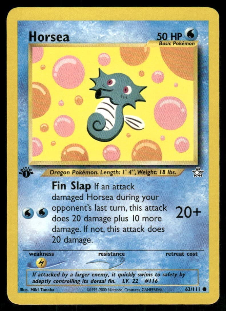 Horsea trading card