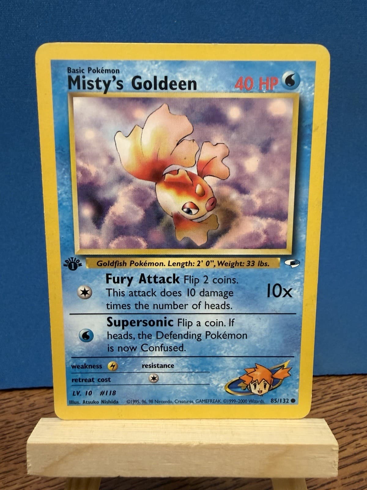 Misty's Goldeen trading card