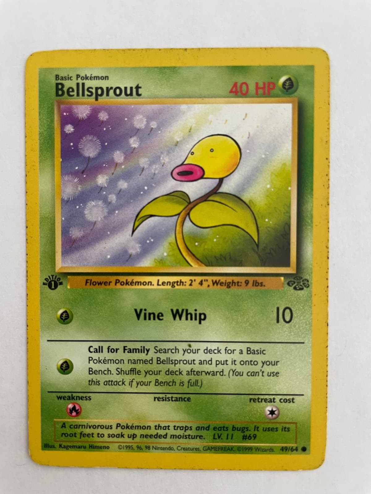Bellsprout trading card