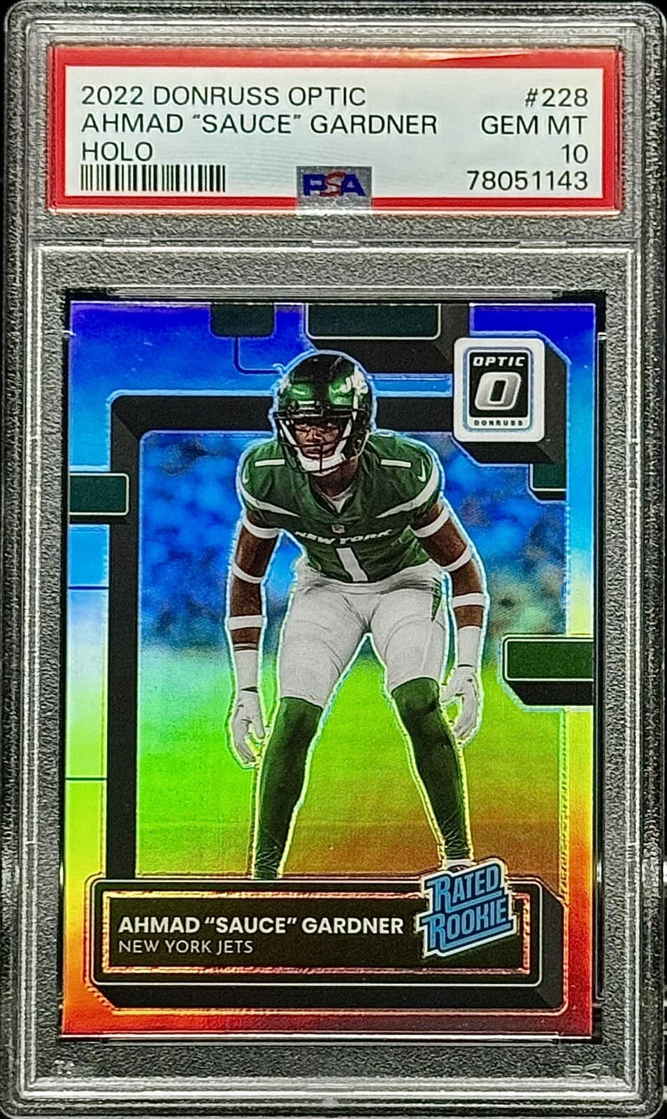Ahmad "Sauce" Gardner 2022 panini Donruss Optic