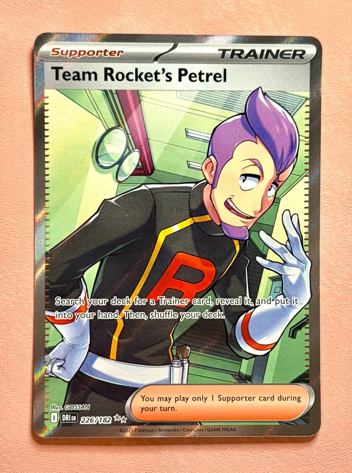 Team Rocket's Petrel trading card