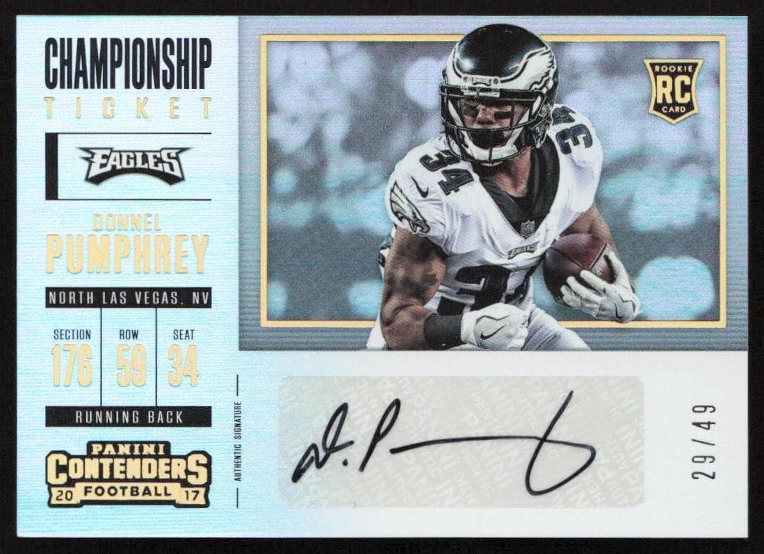 Donnel Pumphrey trading card