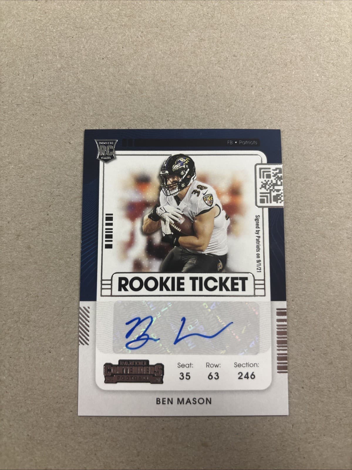 Ben Mason 2021 panini Panini Contenders