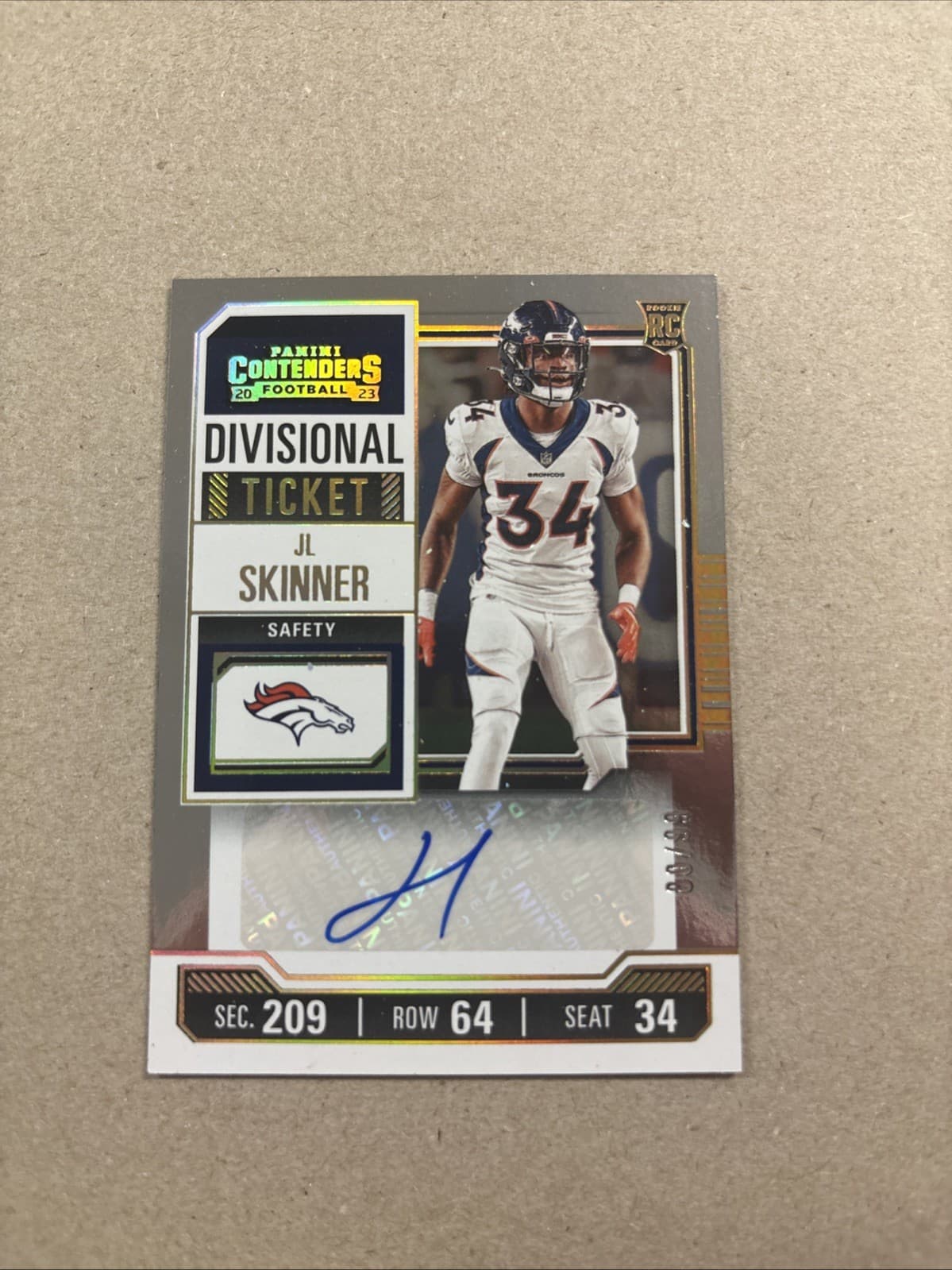 JL Skinner trading card