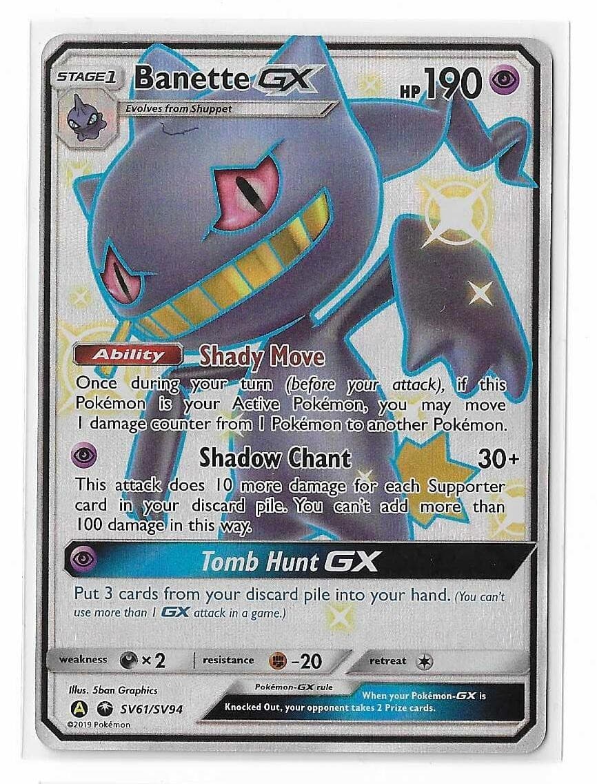 Banette GX 2019 Pokemon Hidden Fates