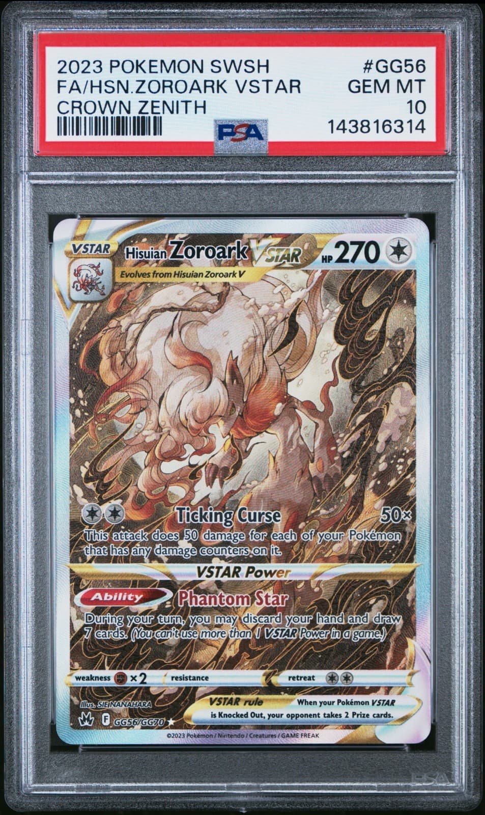 Hisuian Zoroark VSTAR trading card