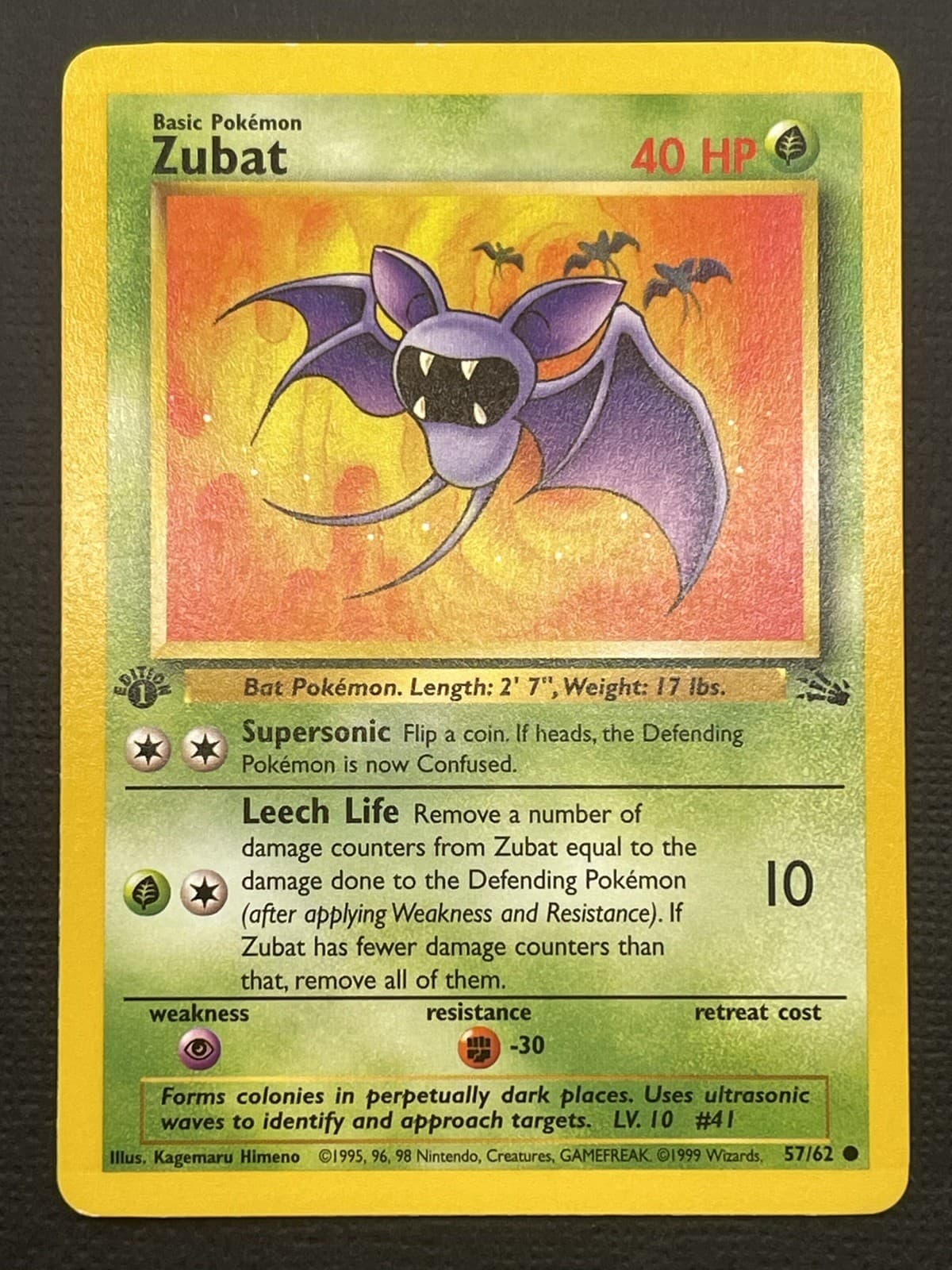 Zubat trading card