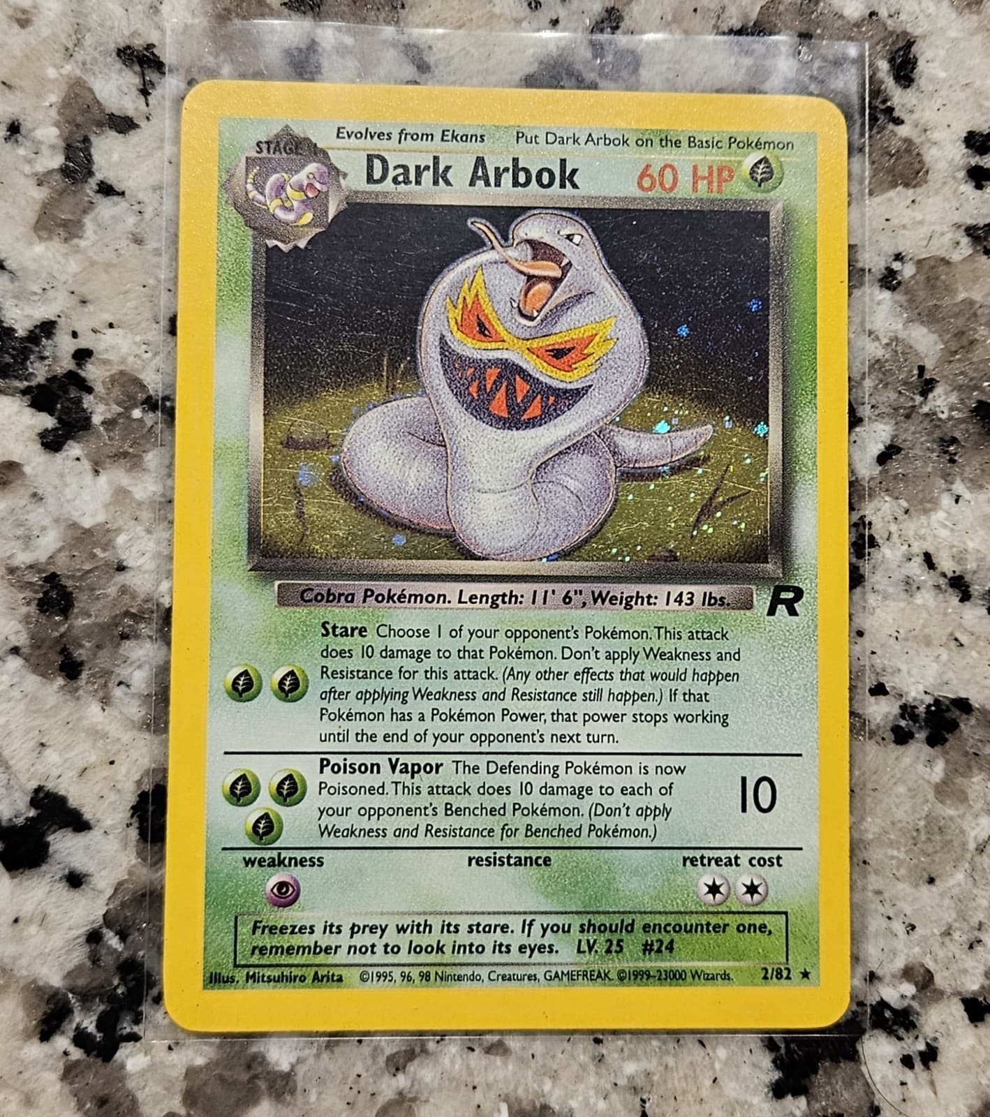 Dark Arbok trading card