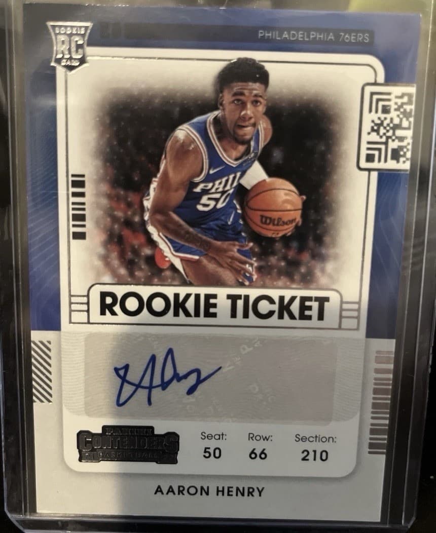 Aaron Henry trading card