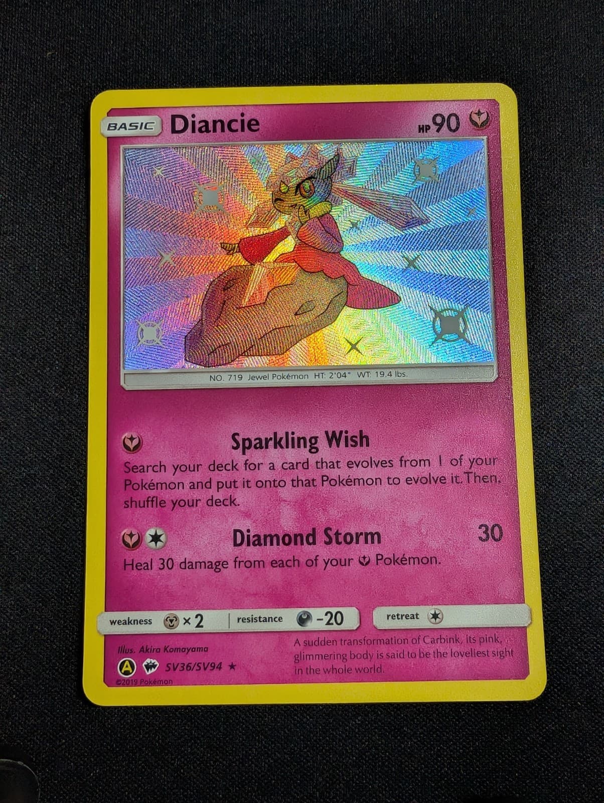 Diancie 2019 Pokemon Hidden Fates