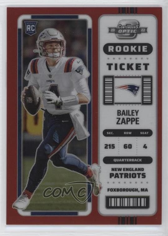 Bailey Zappe 2022 panini Panini Contenders Optic