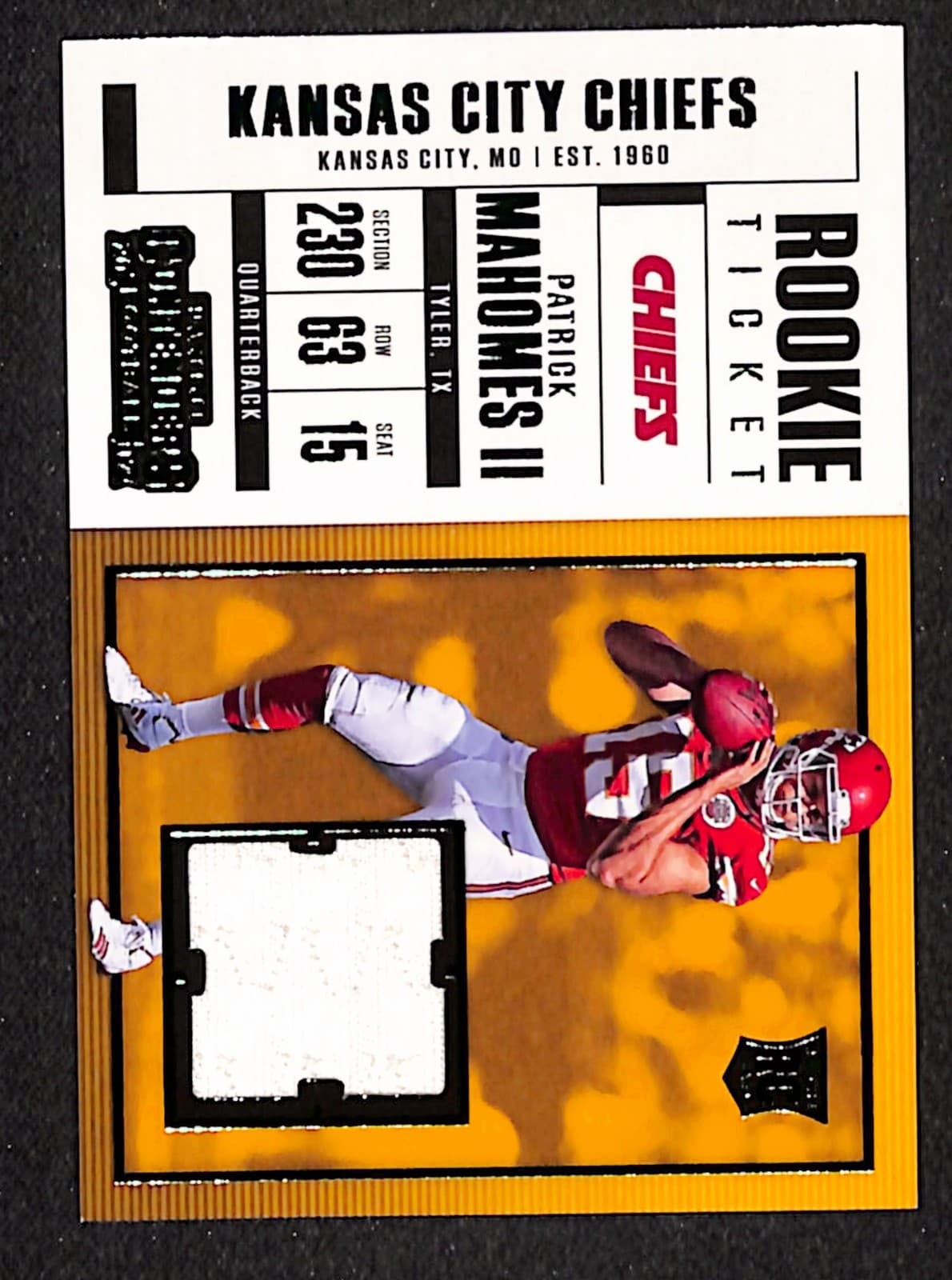 Patrick Mahomes II 2017 panini Panini Contenders