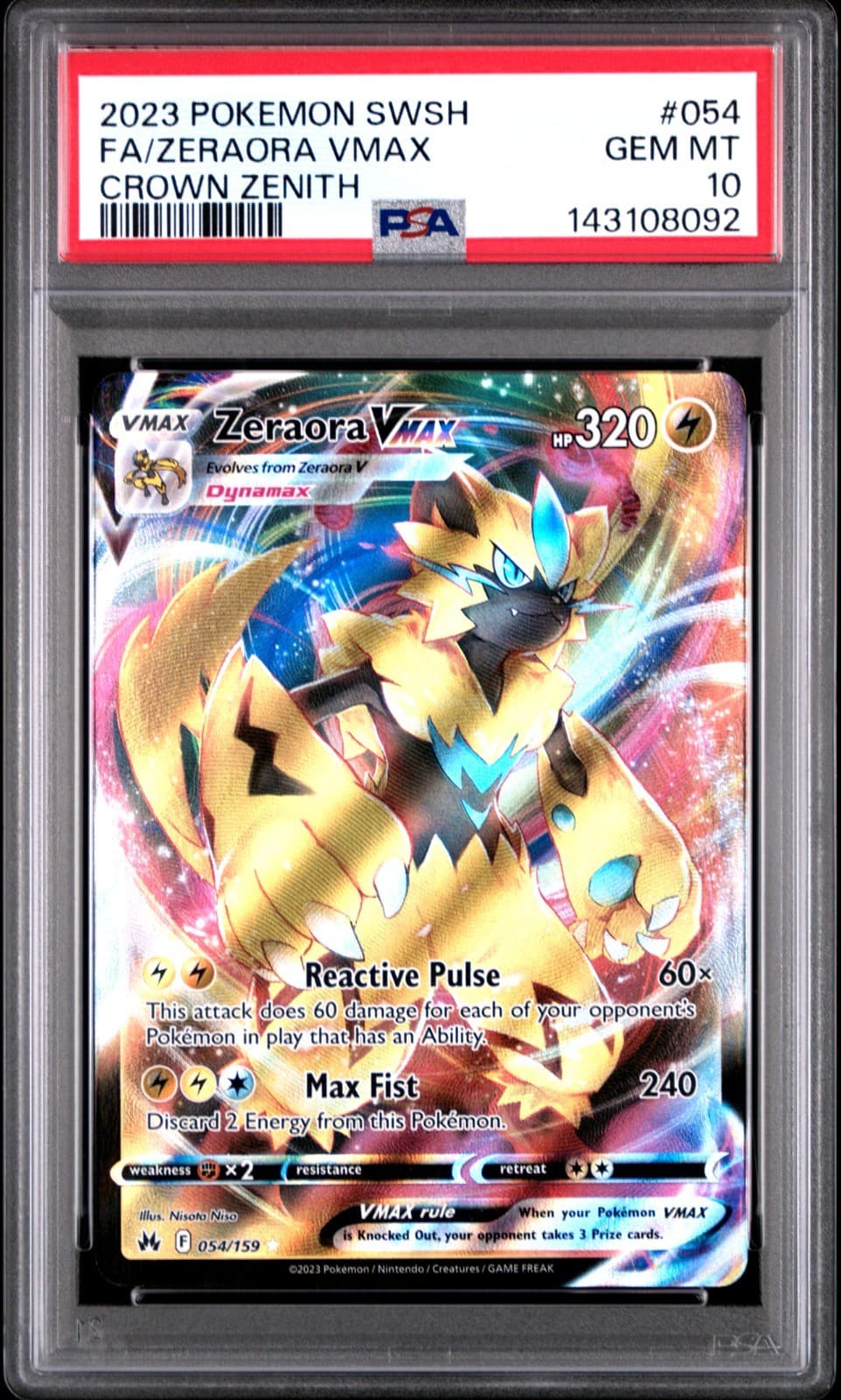 Zeraora VMAX trading card