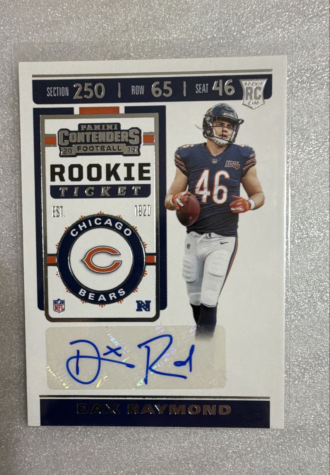 Dax Raymond trading card