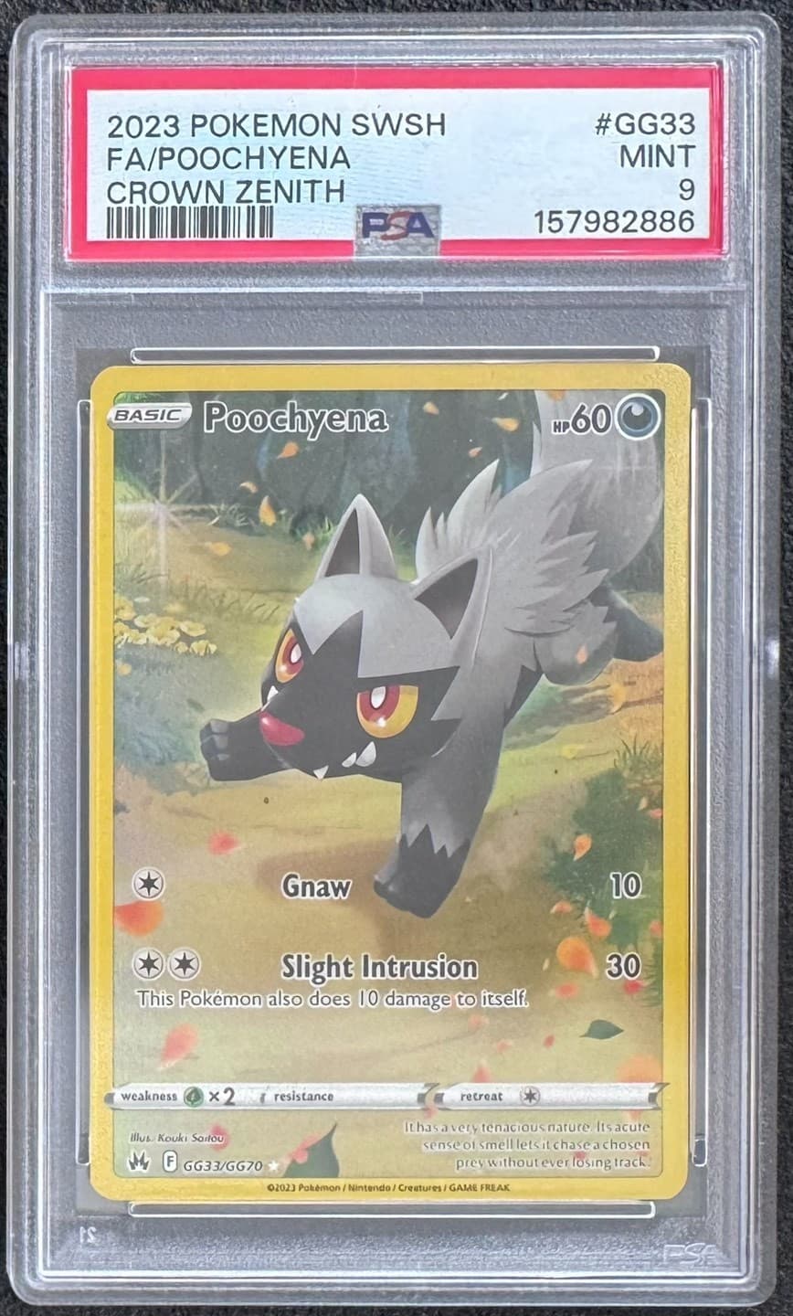 Poochyena trading card