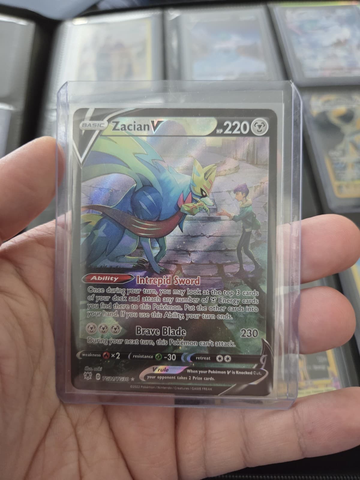 Zacian V trading card