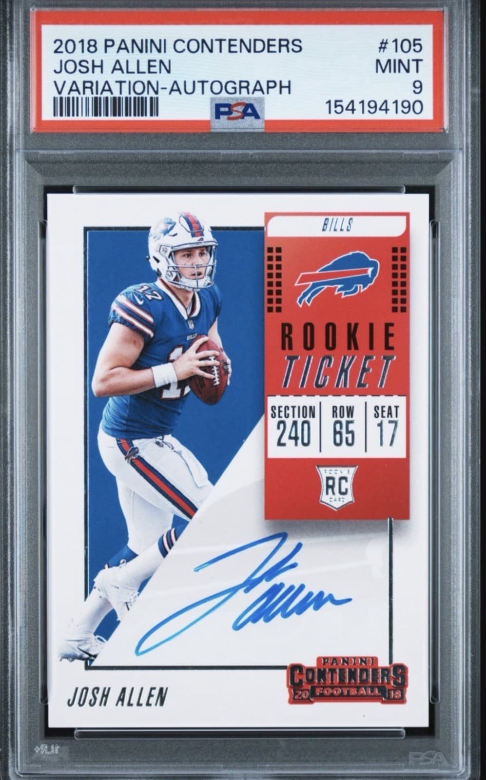 Josh Allen 2018 panini Panini Playoff