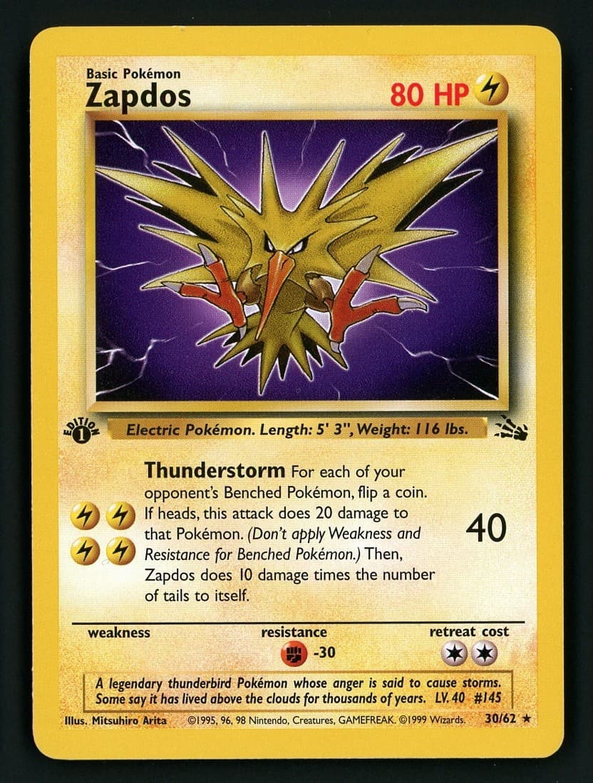 Zapdos trading card