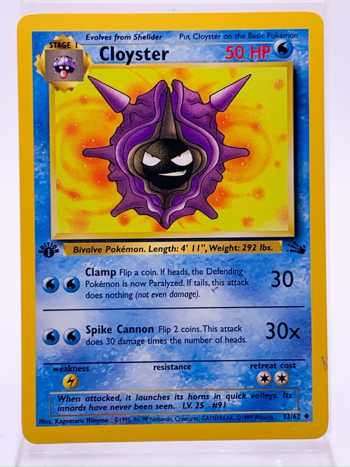 Cloyster trading card