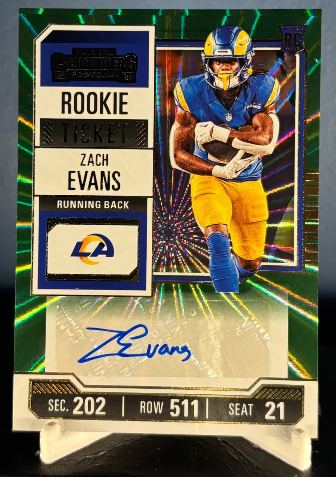 Zach Evans trading card