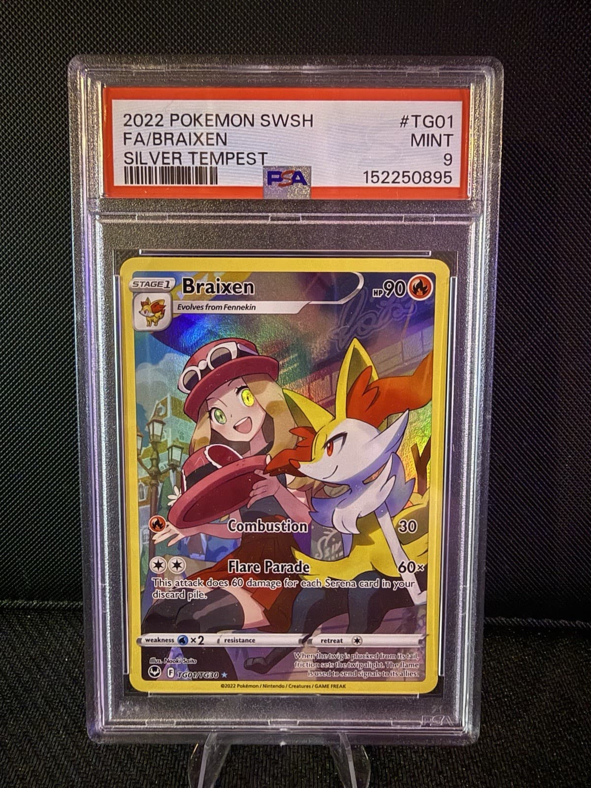 Braixen trading card