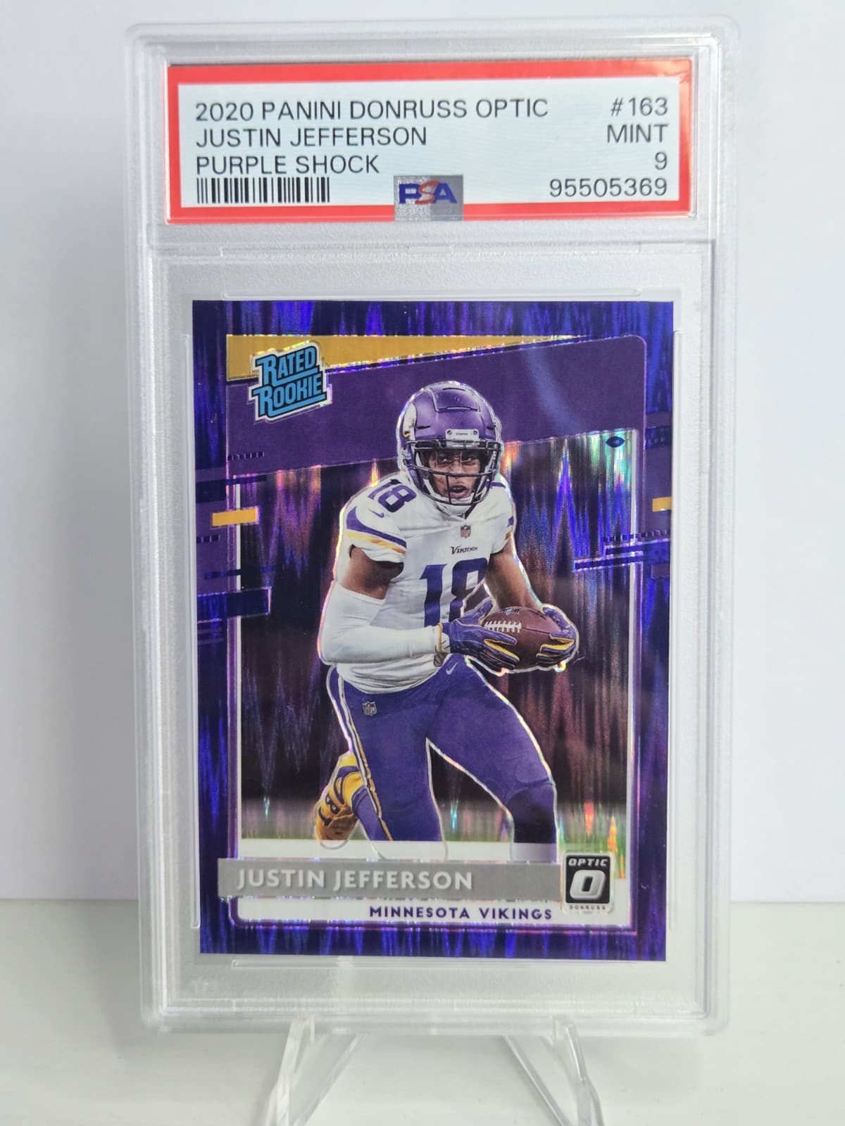 Justin Jefferson 2020 panini Donruss Optic