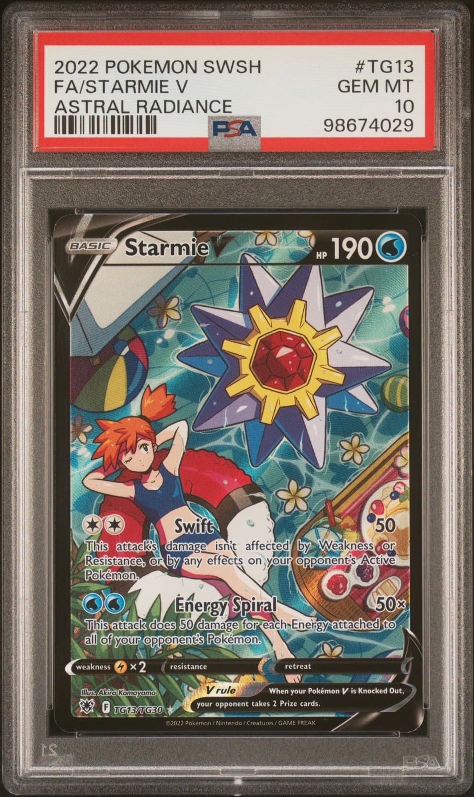 Starmie V trading card