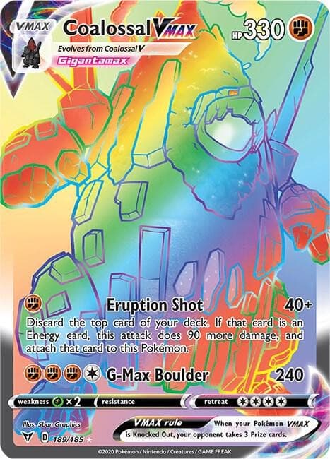 Coalossal VMAX trading card
