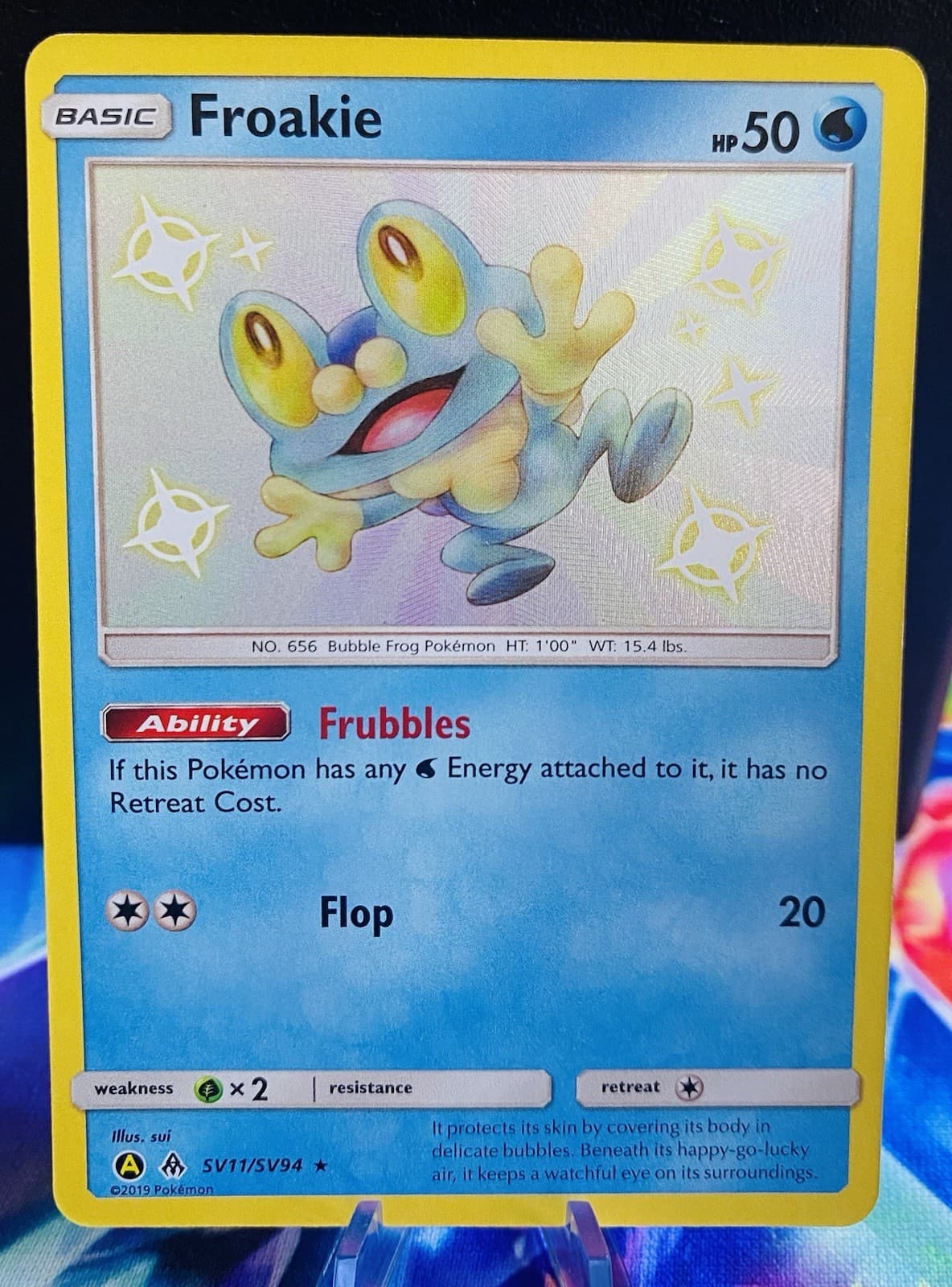 Froakie trading card