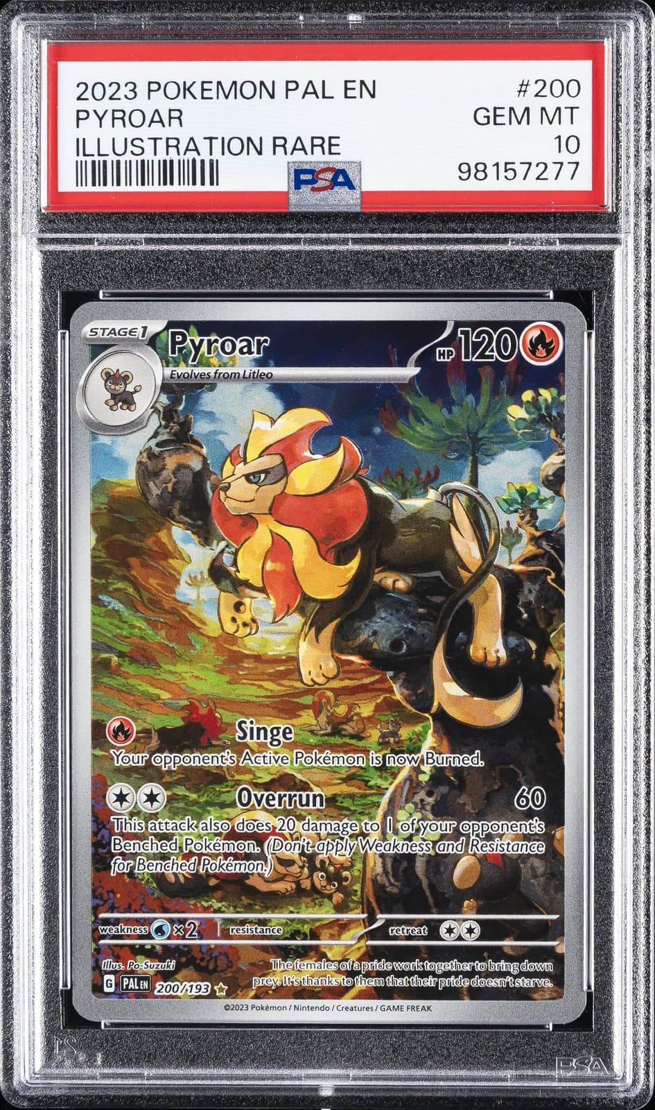 Pyroar trading card