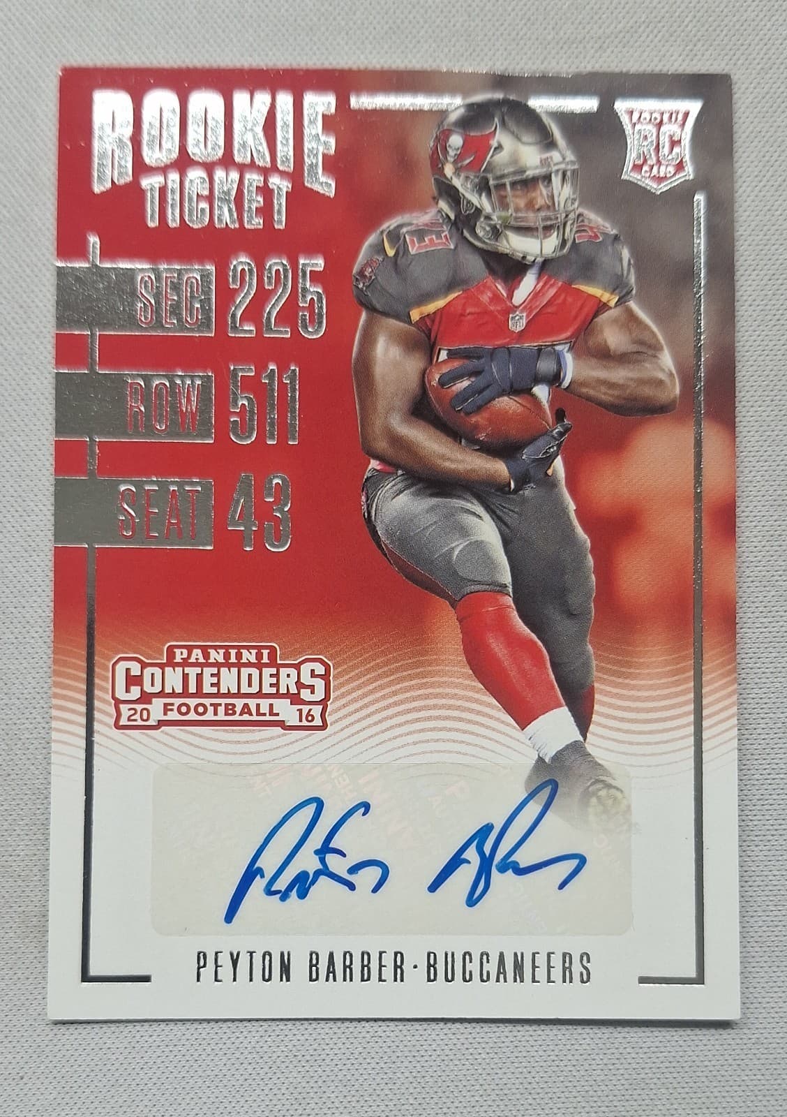 Peyton Barber 2016 panini