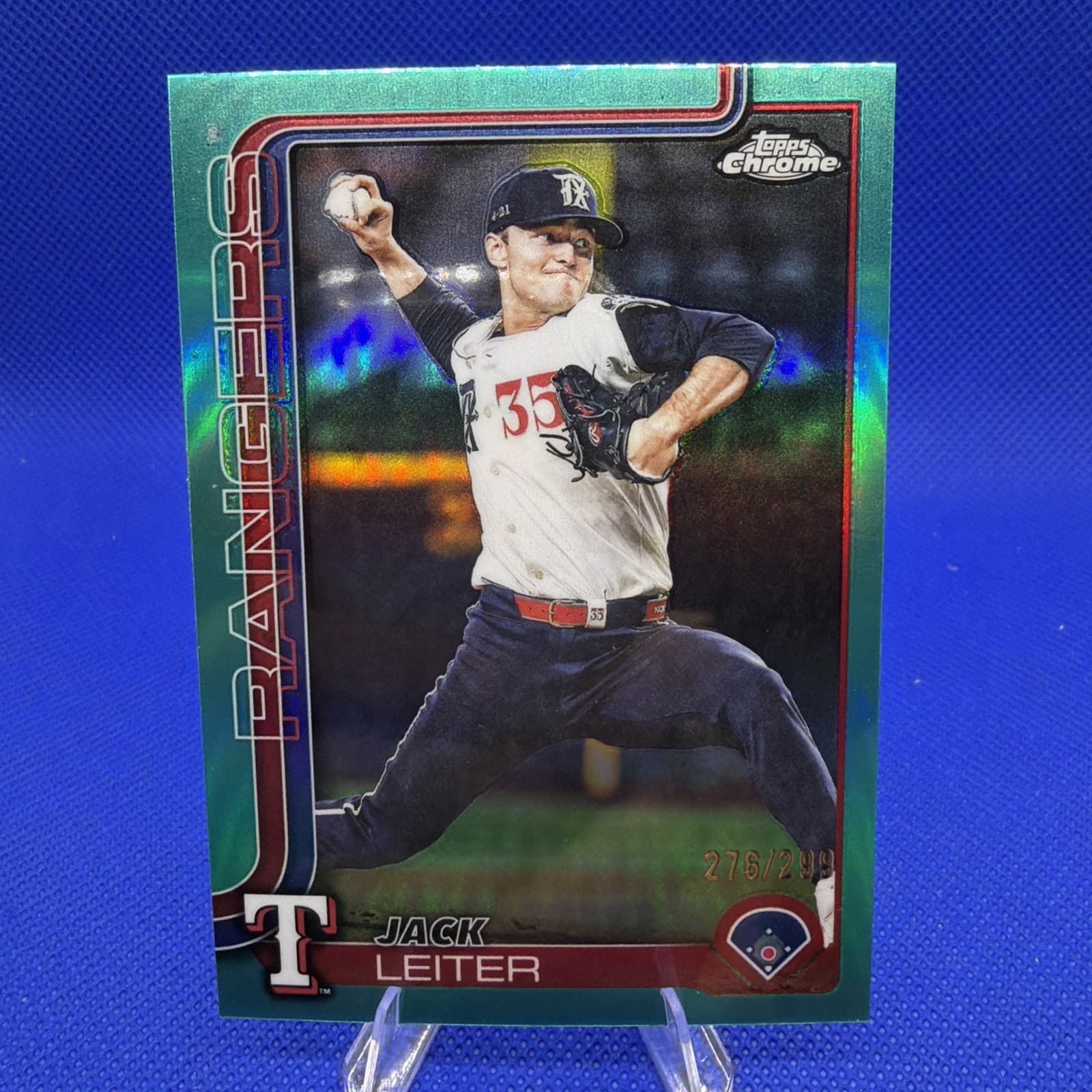 Jack Leiter 2025 topps Topps Chrome Update Sapphire