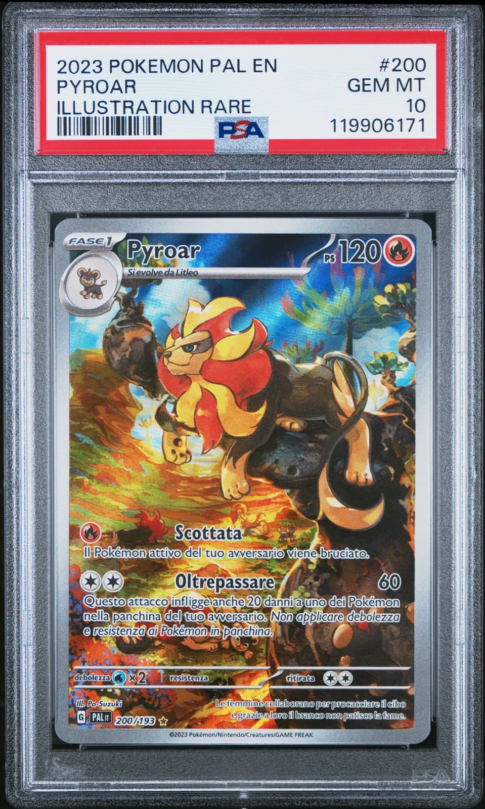 Pyroar trading card