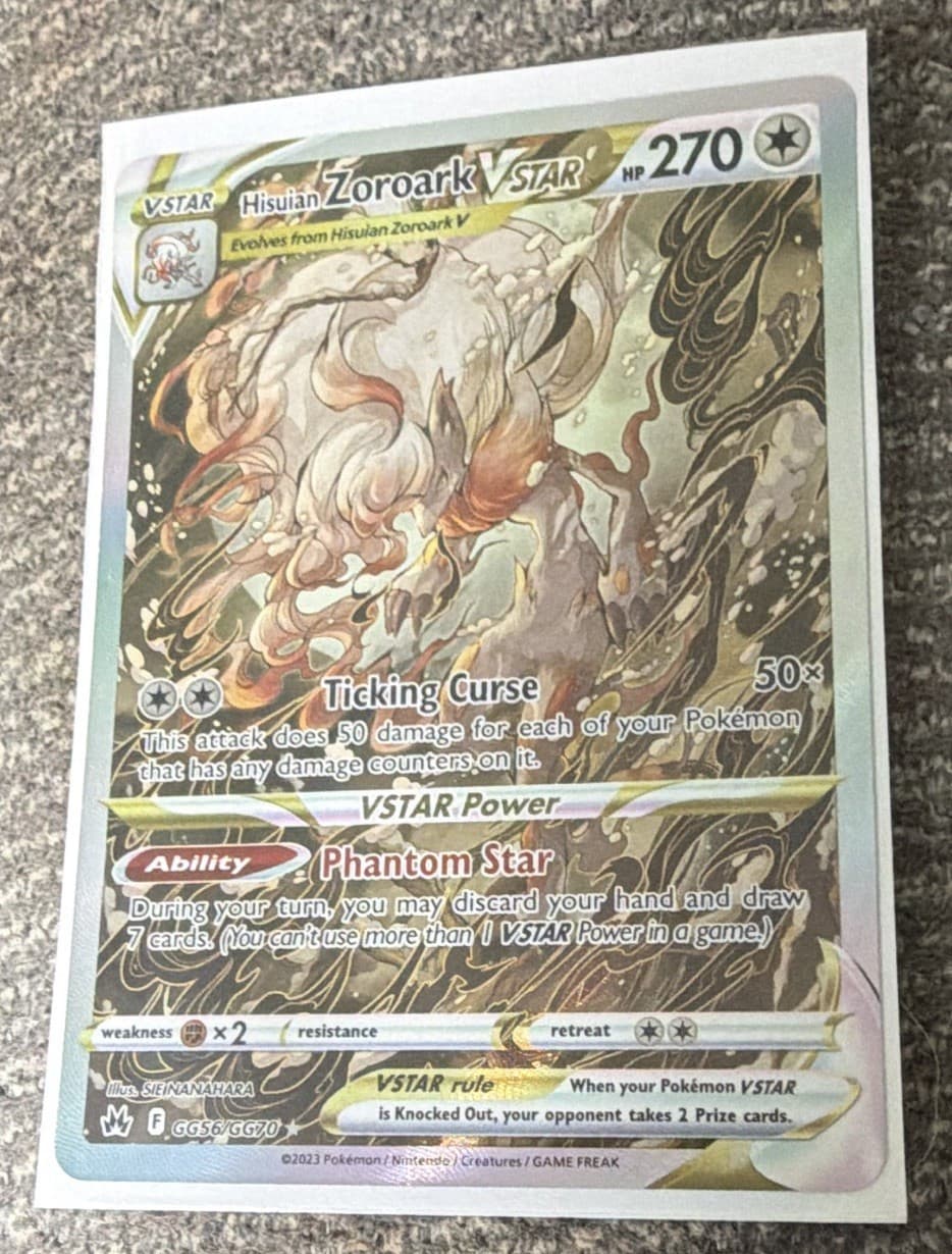 Hisuian Zoroark VSTAR trading card