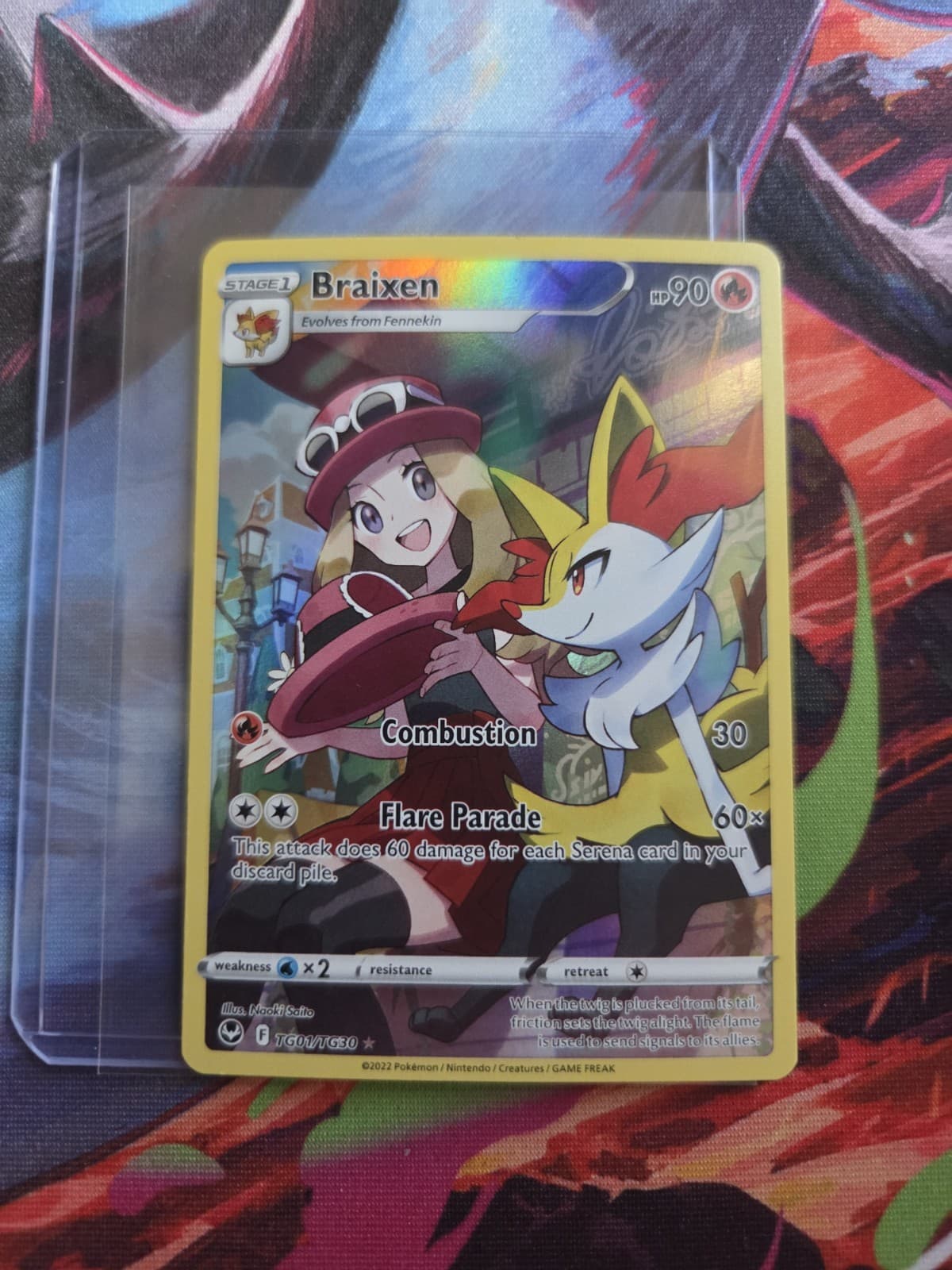 Braixen trading card
