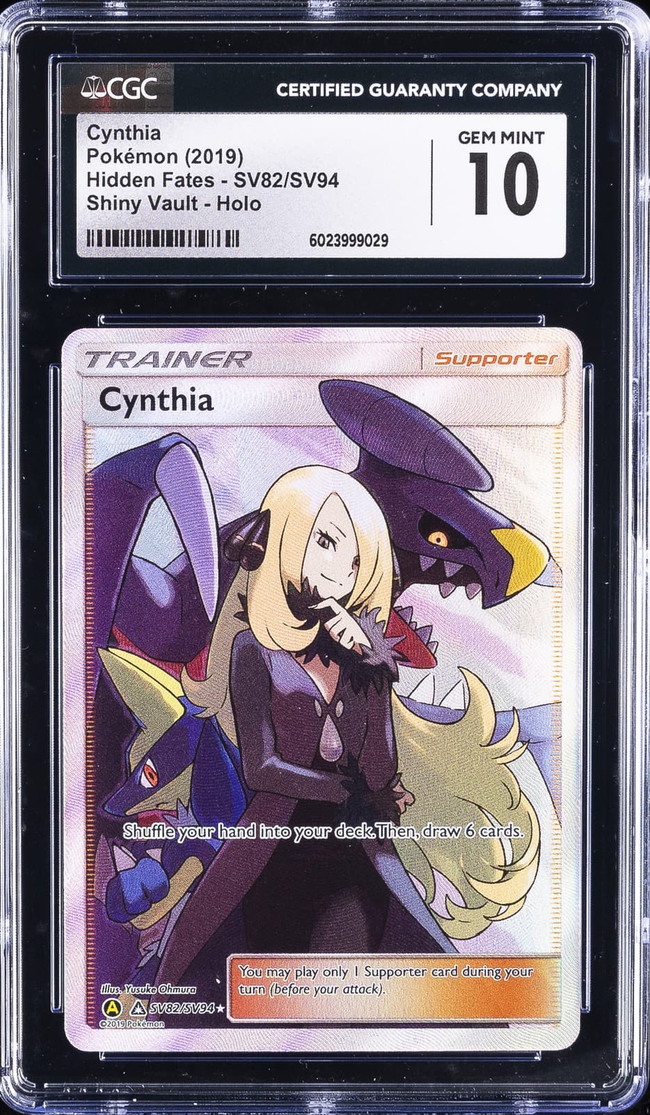 Cynthia trading card