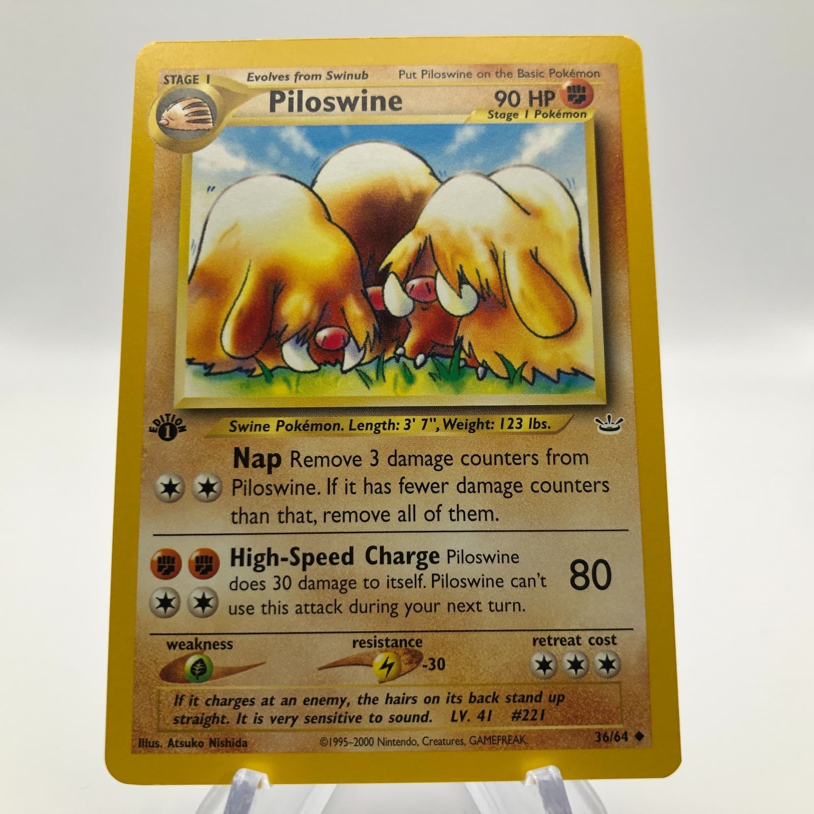 Piloswine trading card