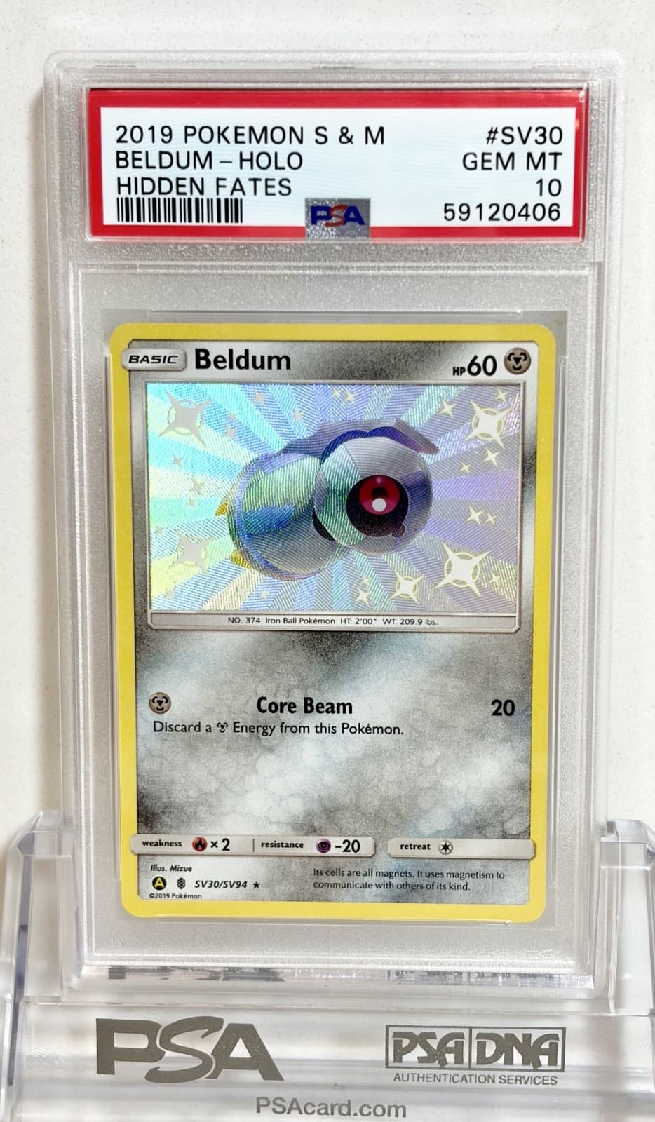 Beldum 2019 Sun Sun & Moon: Hidden Fates Shiny Rare
