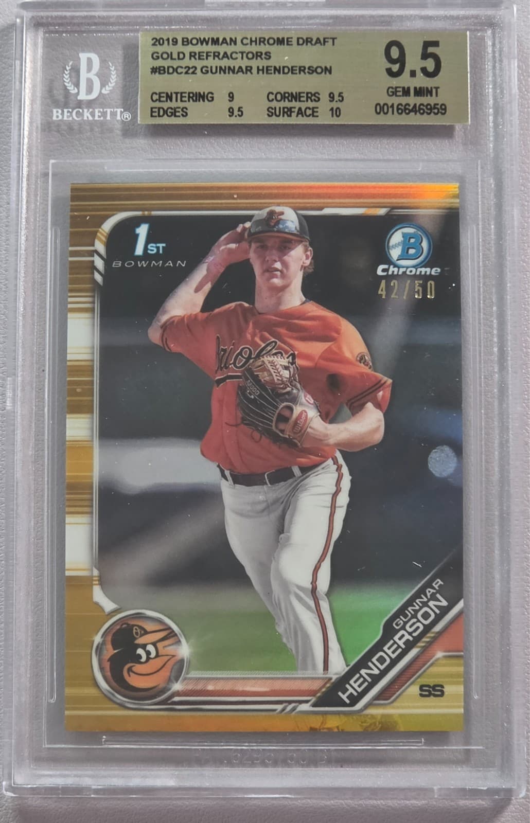 Gunnar Henderson 2019 panini