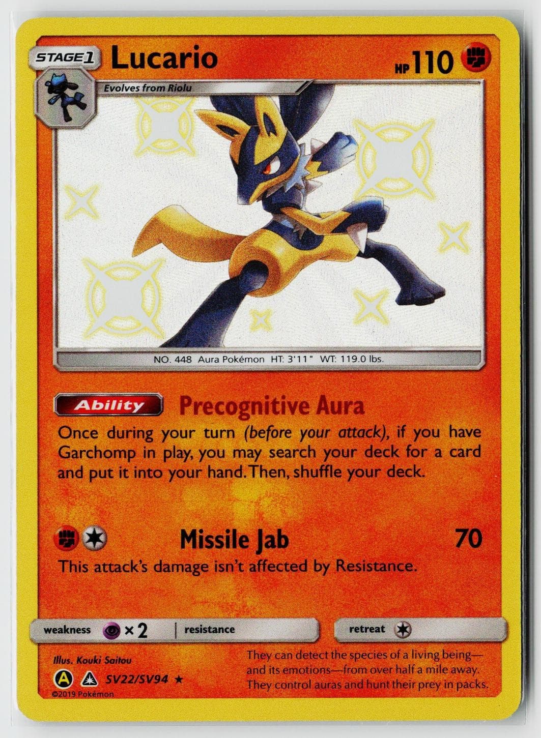 Lucario trading card