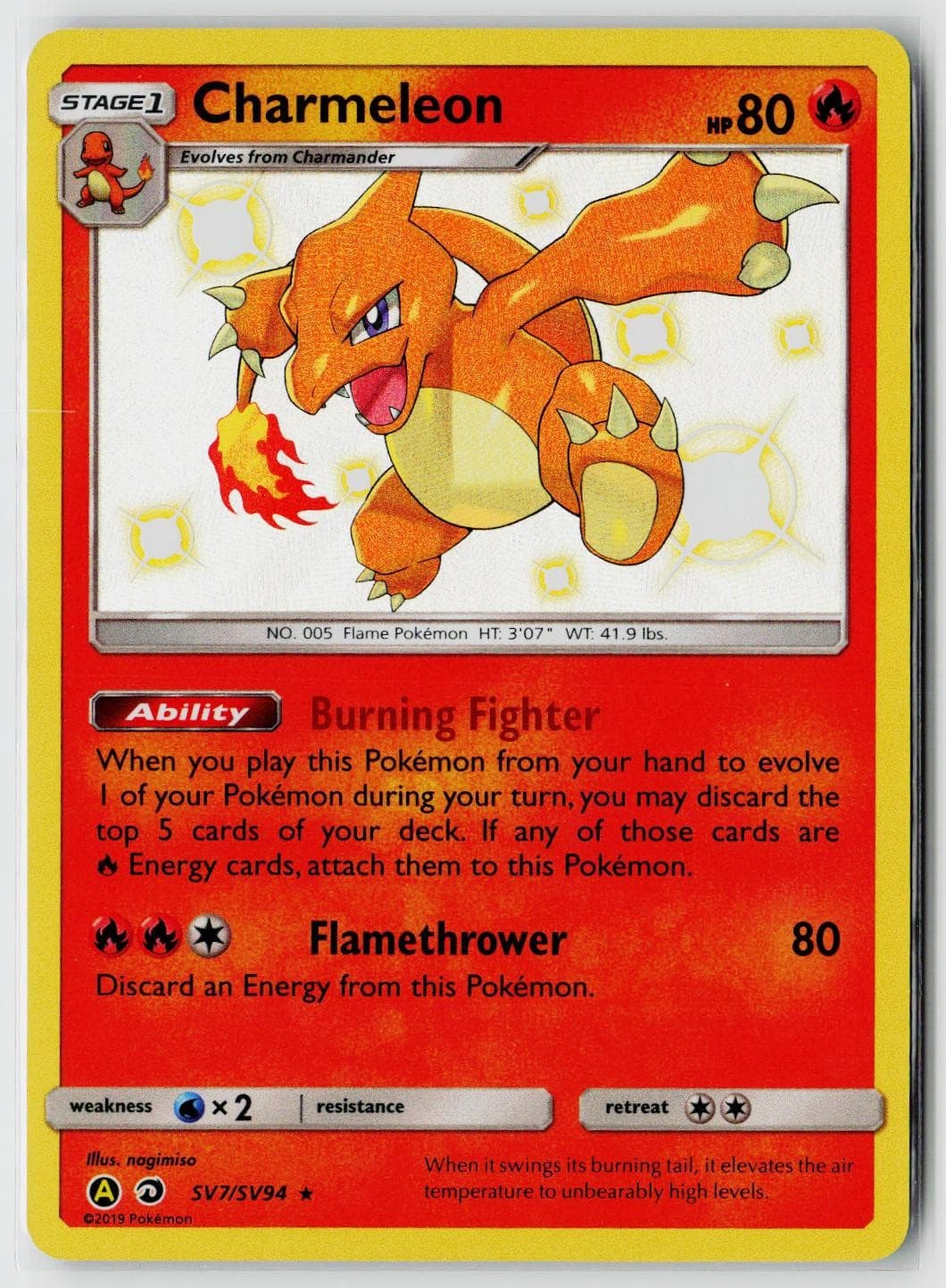 Charmeleon 2019 Pokemon Hidden Fates