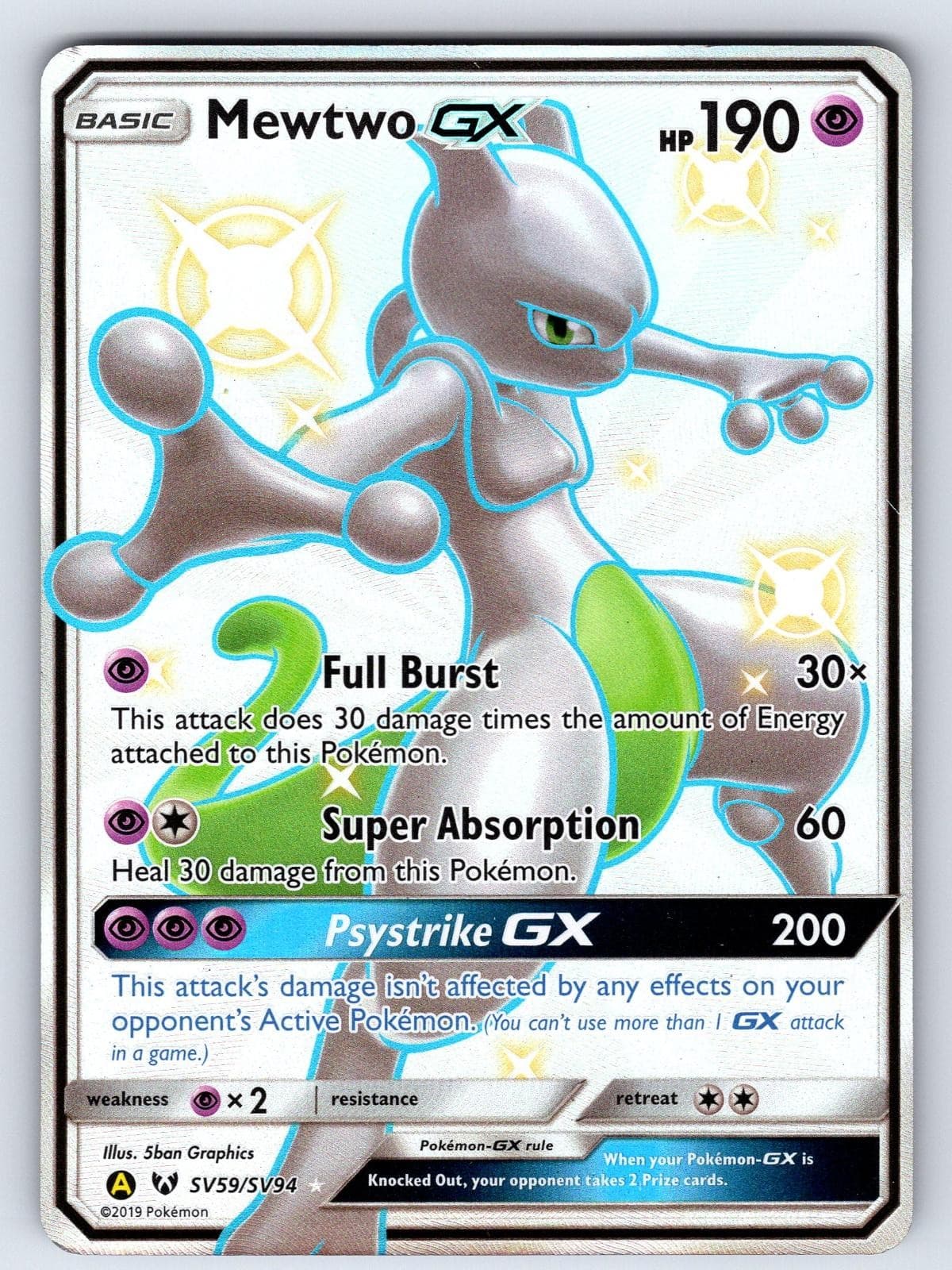 Mewtwo-GX trading card