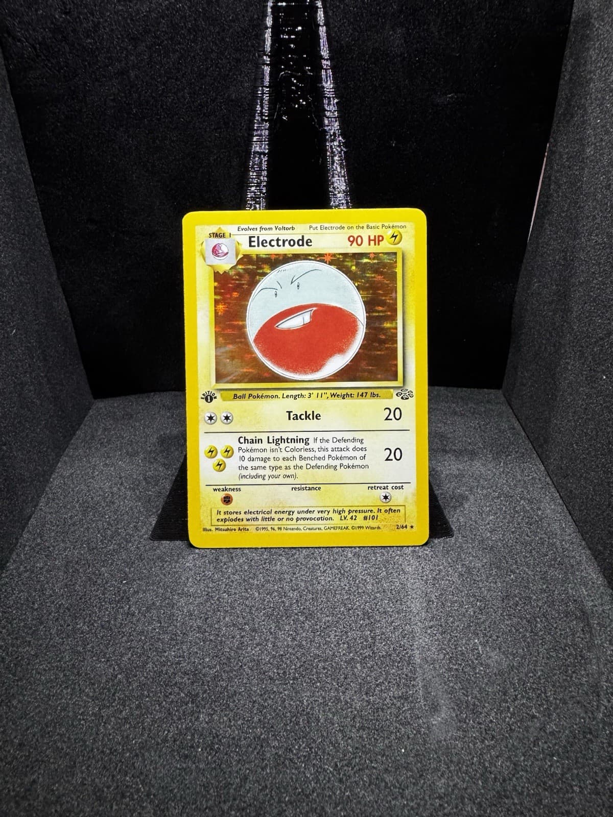 Electrode trading card