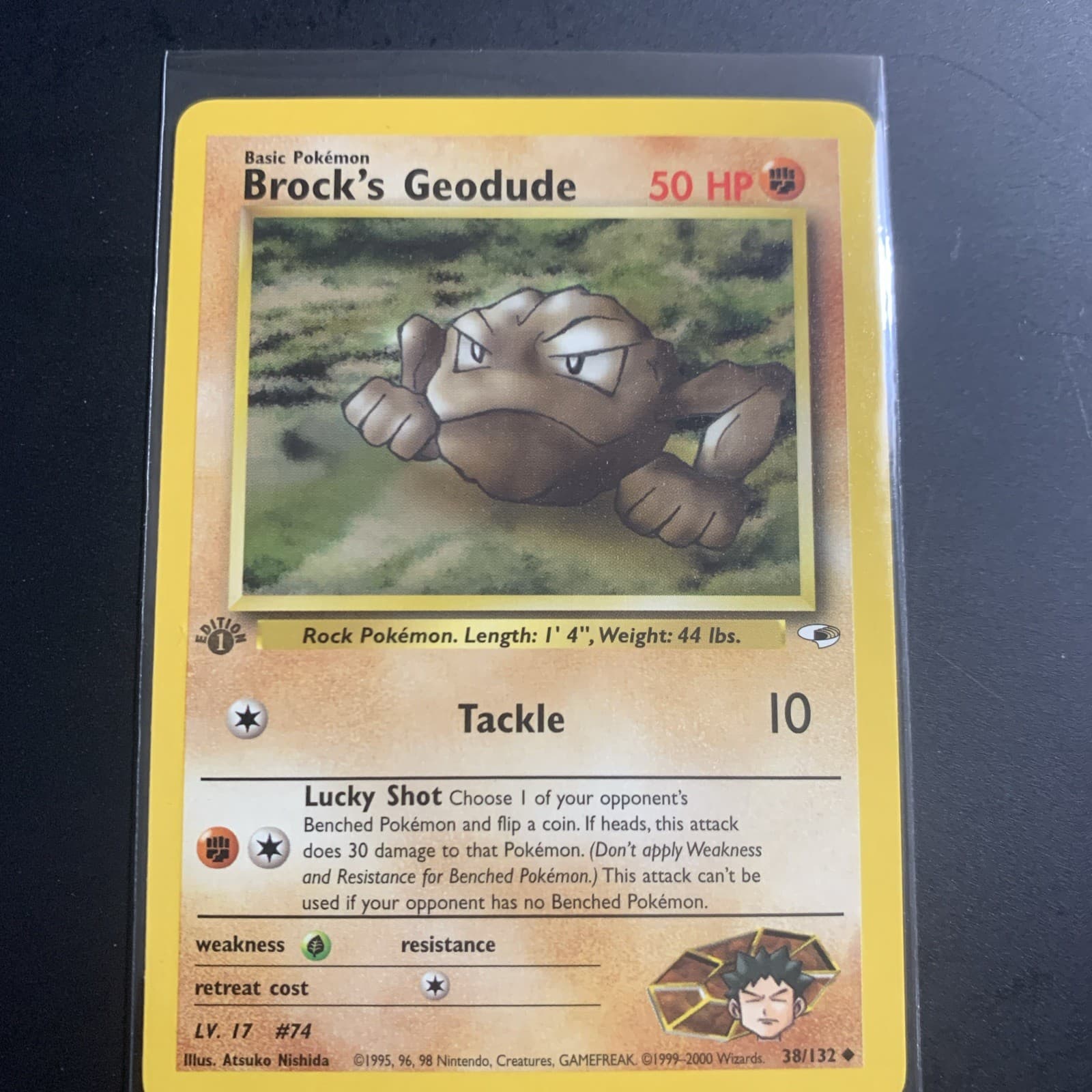 Brock's Geodude trading card