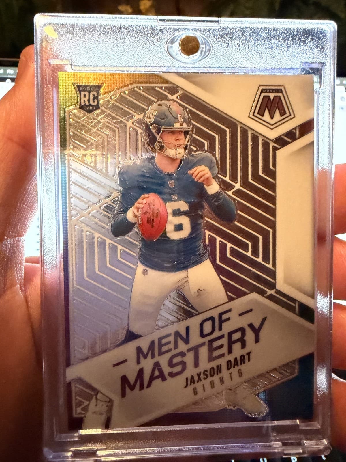 Jaxson Dart 2025 panini Mosaic Men of Mastery example 1