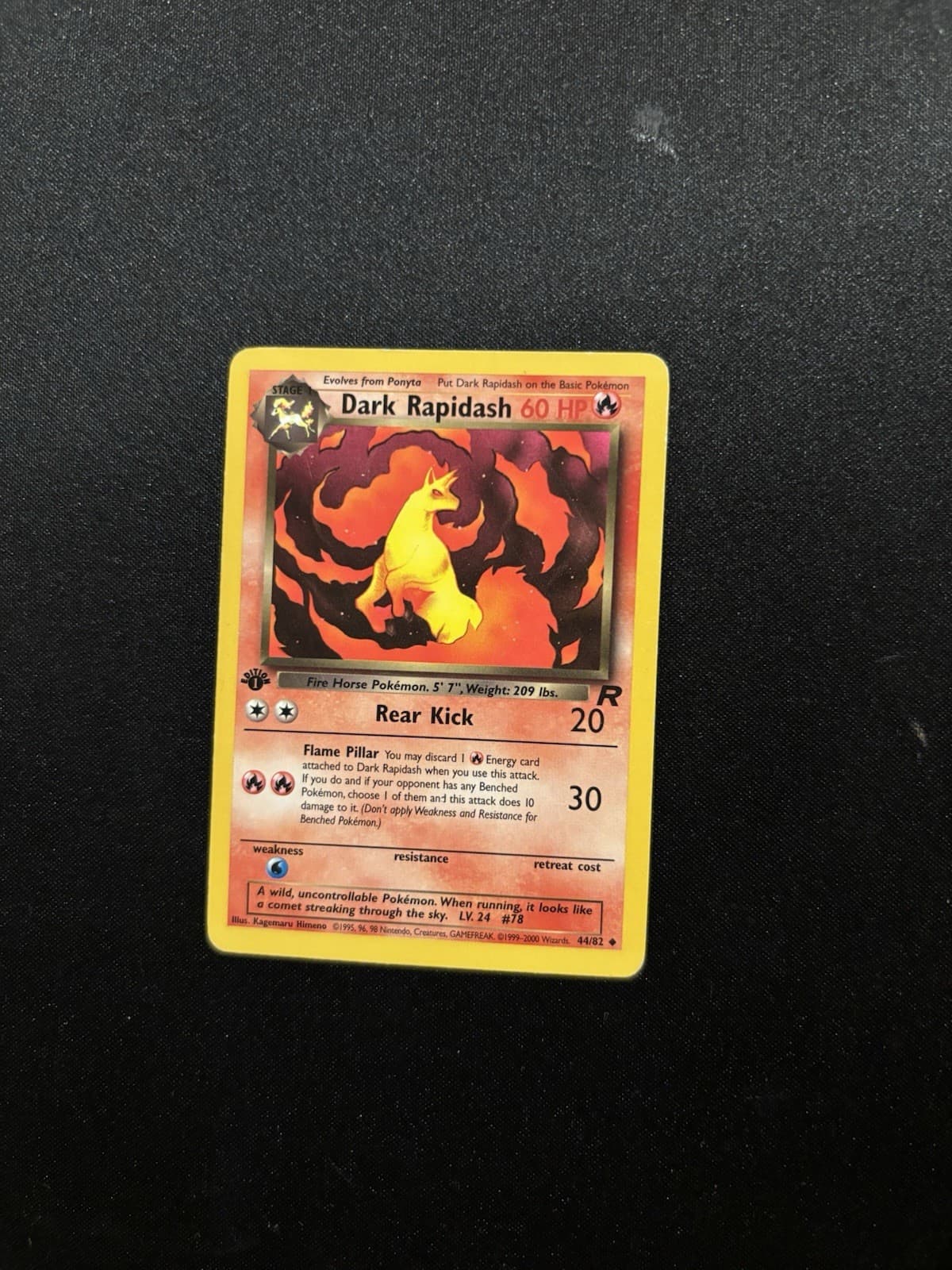Dark Rapidash 2000 Pokemon Team Rocket